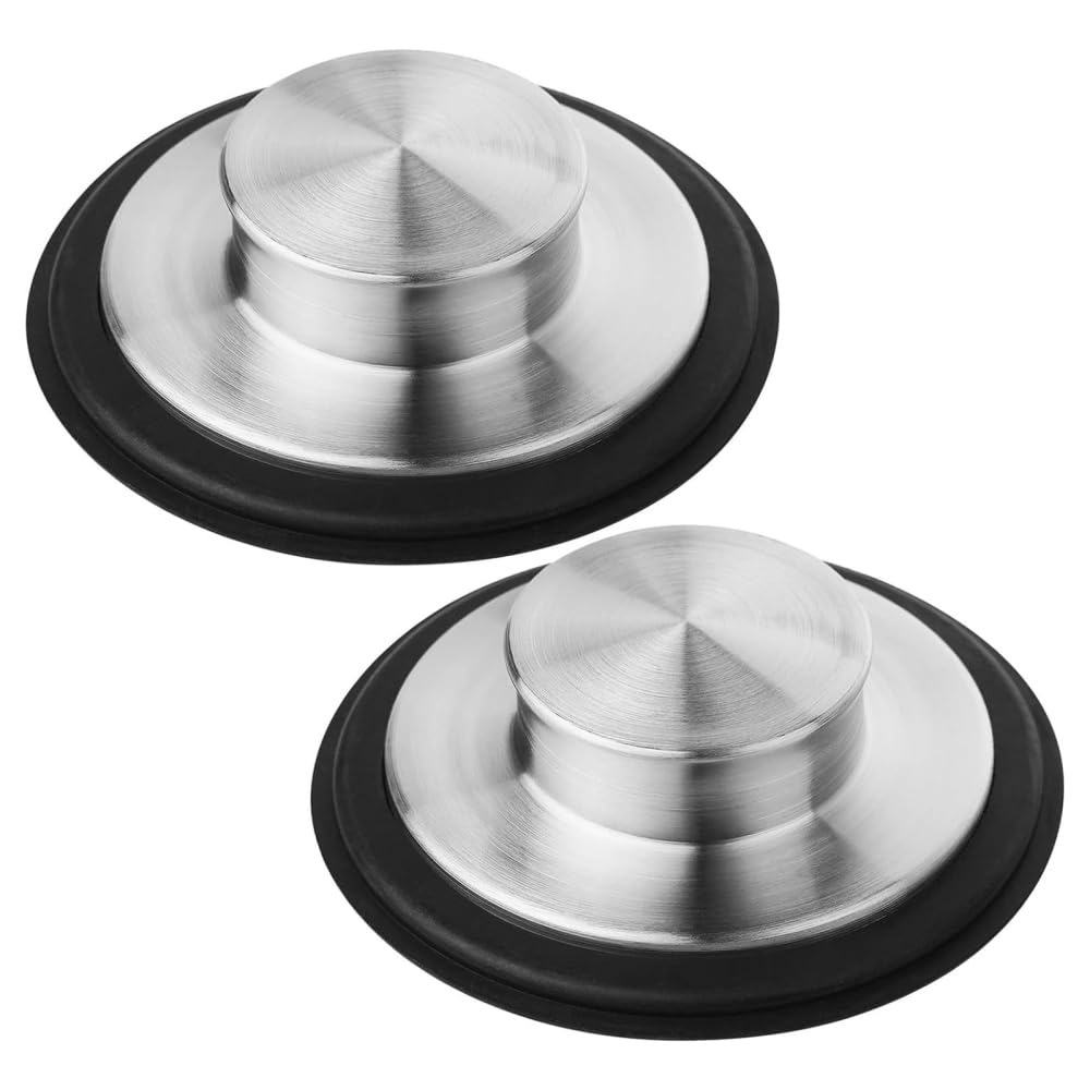 2 PCS Kitchen Sink Drain Stopper,Stainless Steel Kitchen Anty Clogging Cover for 8cm Standard Kitchen Drain Size