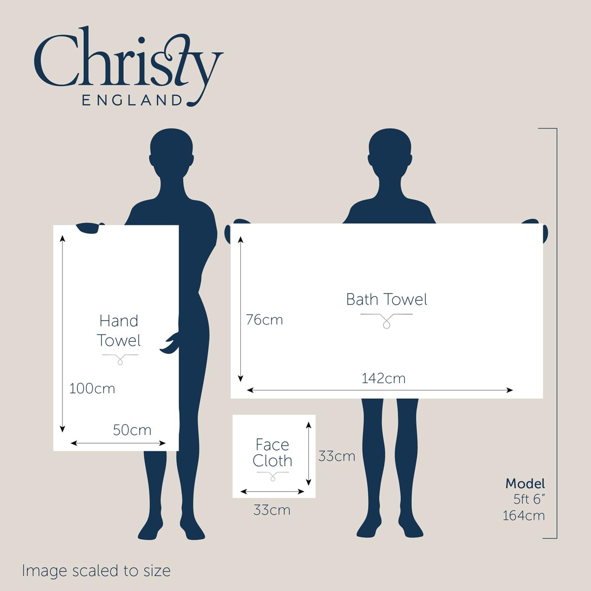 Christy Renaissance 2 Bath Towels Set | Ash Grey | 100% Egyptian Cotton Pile | Luxuriously Soft and Super Absorbent | 675 GSM