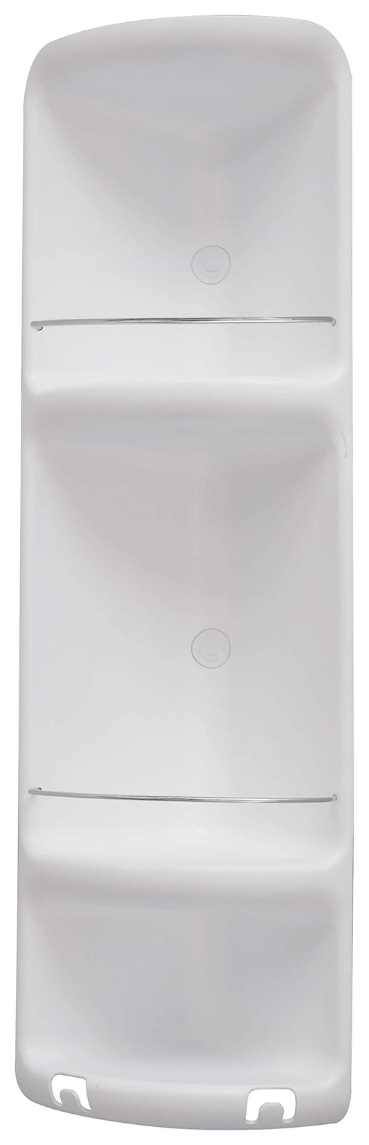 Gedy Shower Storage, Metal, thermoplastic resins, White, Grande