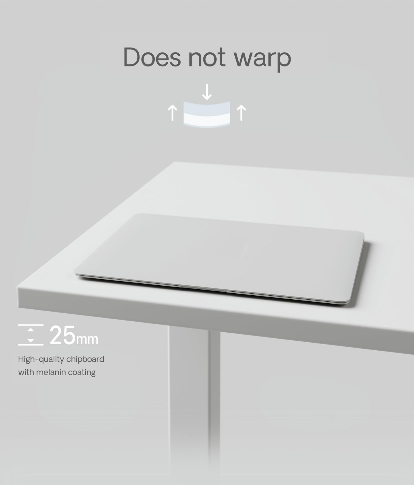 Desktronic Table Top 160 x 80 cm Desk Top - Perfect for Height-Adjustable Desks, Dining Tables and More - Made in Europe