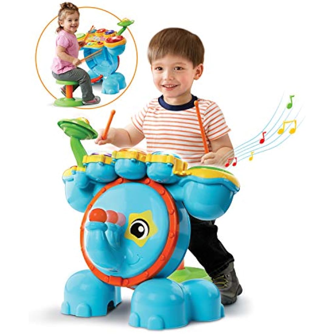 VTech – 196705 – Jungle Rock – Elephant Drum Set(French Version)