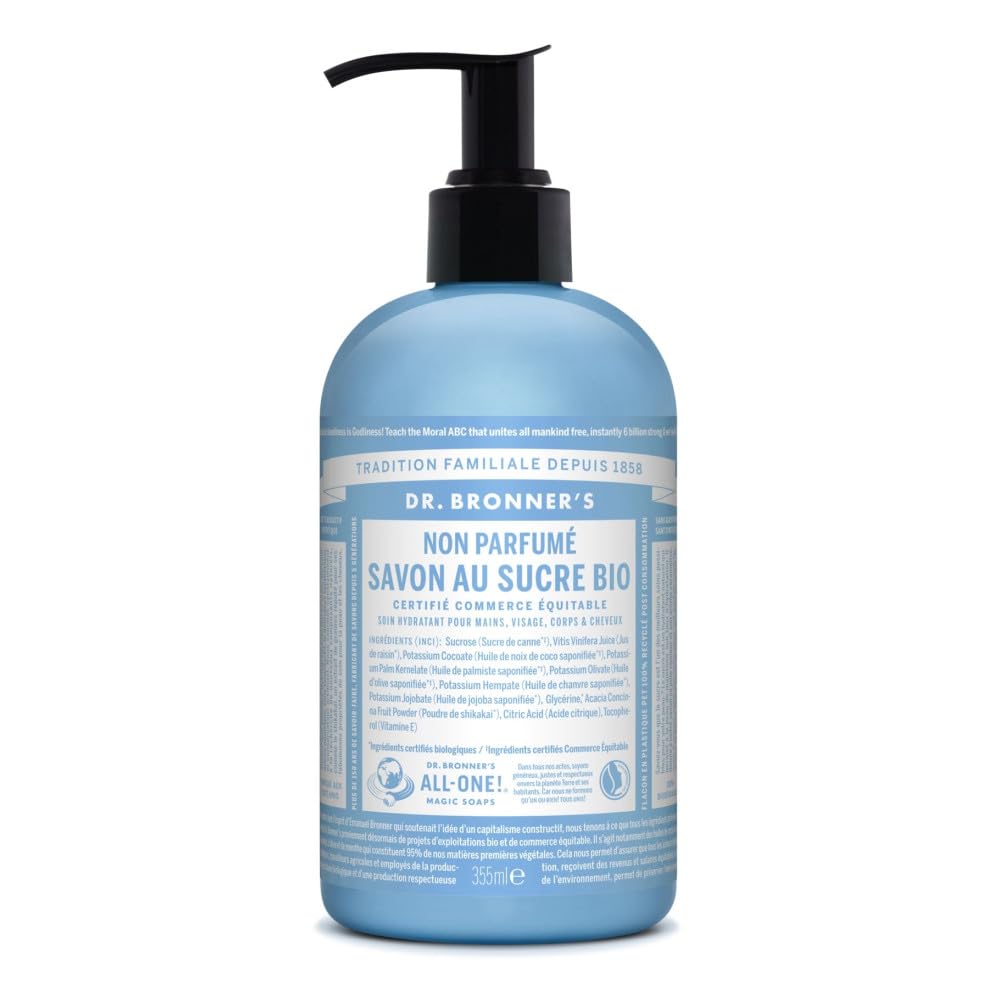 Dr.Bronner's Savon pur v?g?tal Non parfum? 355ml