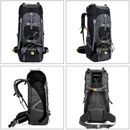 Freiesoldaten Camping Backpack 60L Large Rucksack Waterproof Breathable Mountaineering Hiking Backpack for Men Women