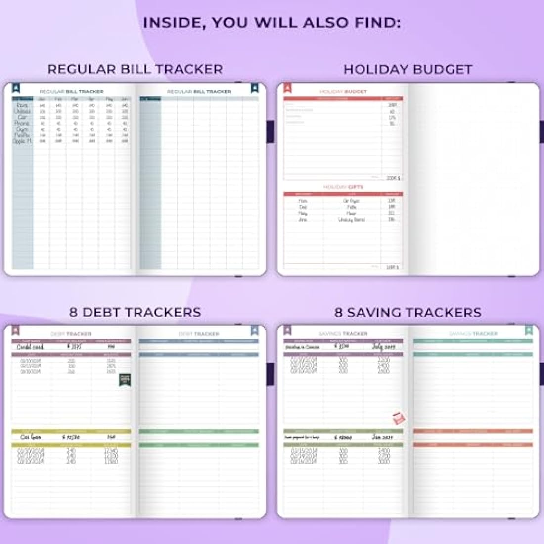Clever Fox Budget Book 2.0 – Financial Planner & Expense Tracker Notebook. Monthly Budgeting Money Organizer. Compact, 13.5x19cm (Purple)