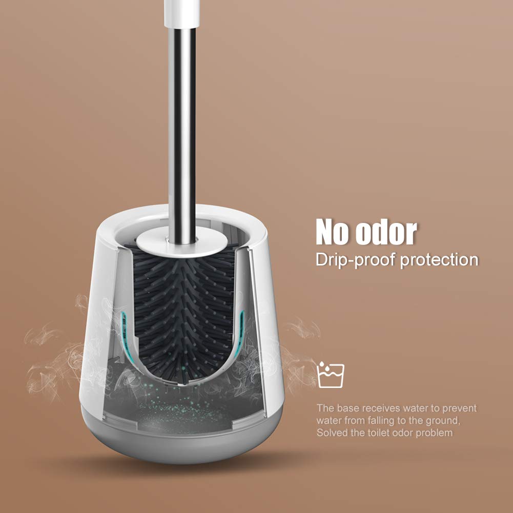 Ibergrif Silicone Toilet Brushes & Holders, Quick Drying, Deep Cleaning