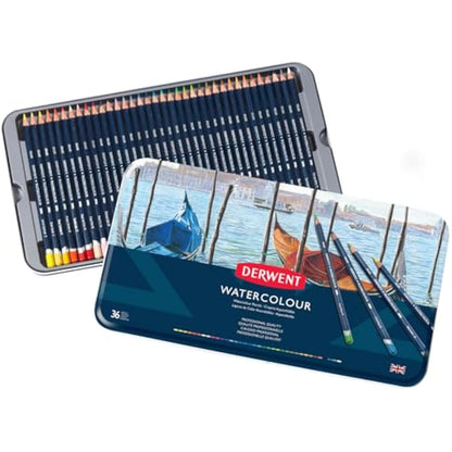 Derwent Watercolour Pencils, Drawing & Painting, Set Of 36, Ideal For Blending & Layering, Professional Quality, 32885