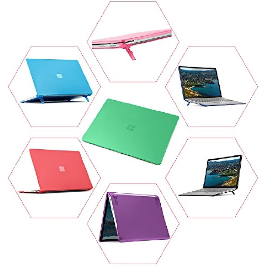 mCover Hard Shell Case Compatible with 13.5-inch Microsoft Surface Laptop 1/2 / 3/4 / 5 Computer with Alcantara Material Keyboard (Not for Metal Keyboard) -Purple
