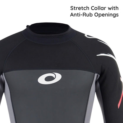 Osprey Men's Full Length 3 mm Summer Wetsuit, Adult Neoprene Surfing Diving Wetsuit, Origin, Red, L