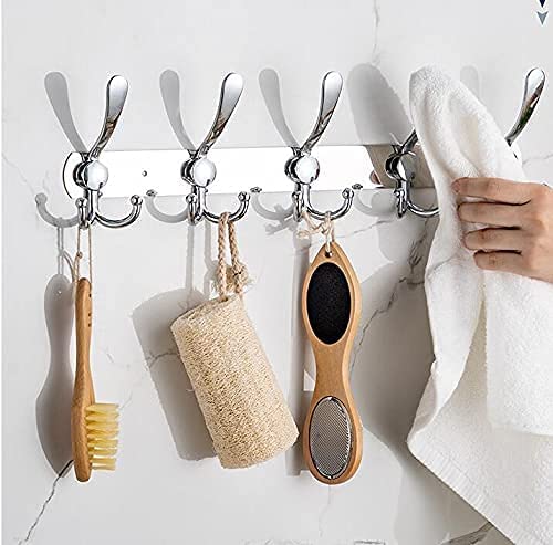 GlazieVault Coat Hooks for Wall - Stainless Steel Coat Racks 2 Pack - Heavy Duty Coat Hook Wall Mounted