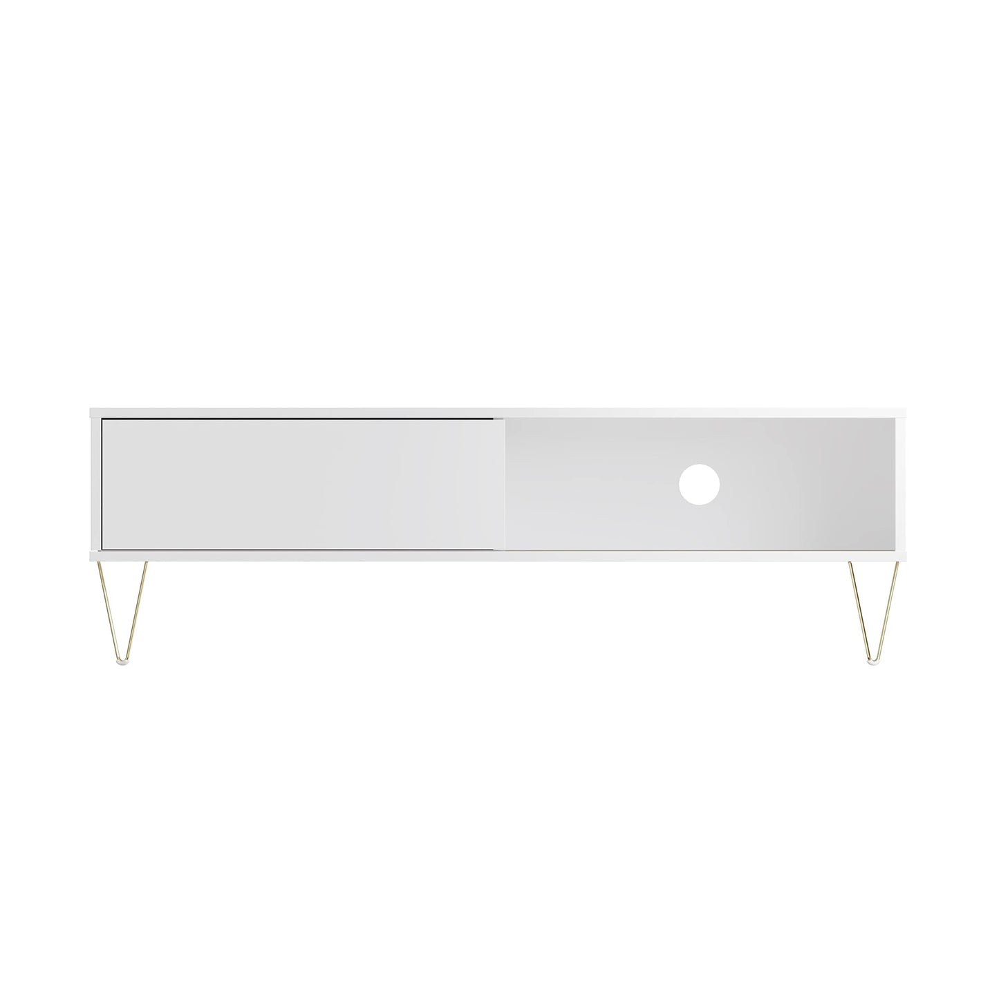 Timber Art Design UK Monaco TV Cabinet Unit with Sliding Door for Media Devices Storage Space Modern Stylish Decor Furniture for Living Room, Office