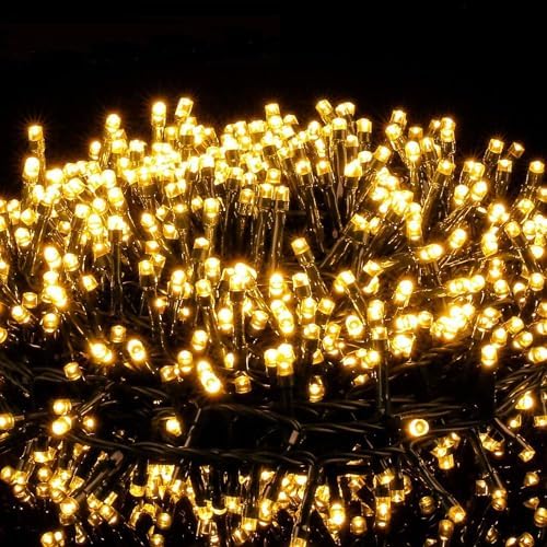 Avoalre LED Christmas String Lights 25M 1000LEDs Warm White Christmas Lights 8 Modes IP44 Low Voltage Outdoor Cluster Fairy Light Plug in for Home Garden Xmas Tree Wedding Party Decoration