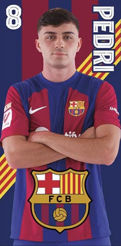 JYC CREATIVE Beach and Pool Towel and Gym, Football Gifts, Exclusive Products for Fans, Ideal Gifts for Football Fans, Barcelona Towel