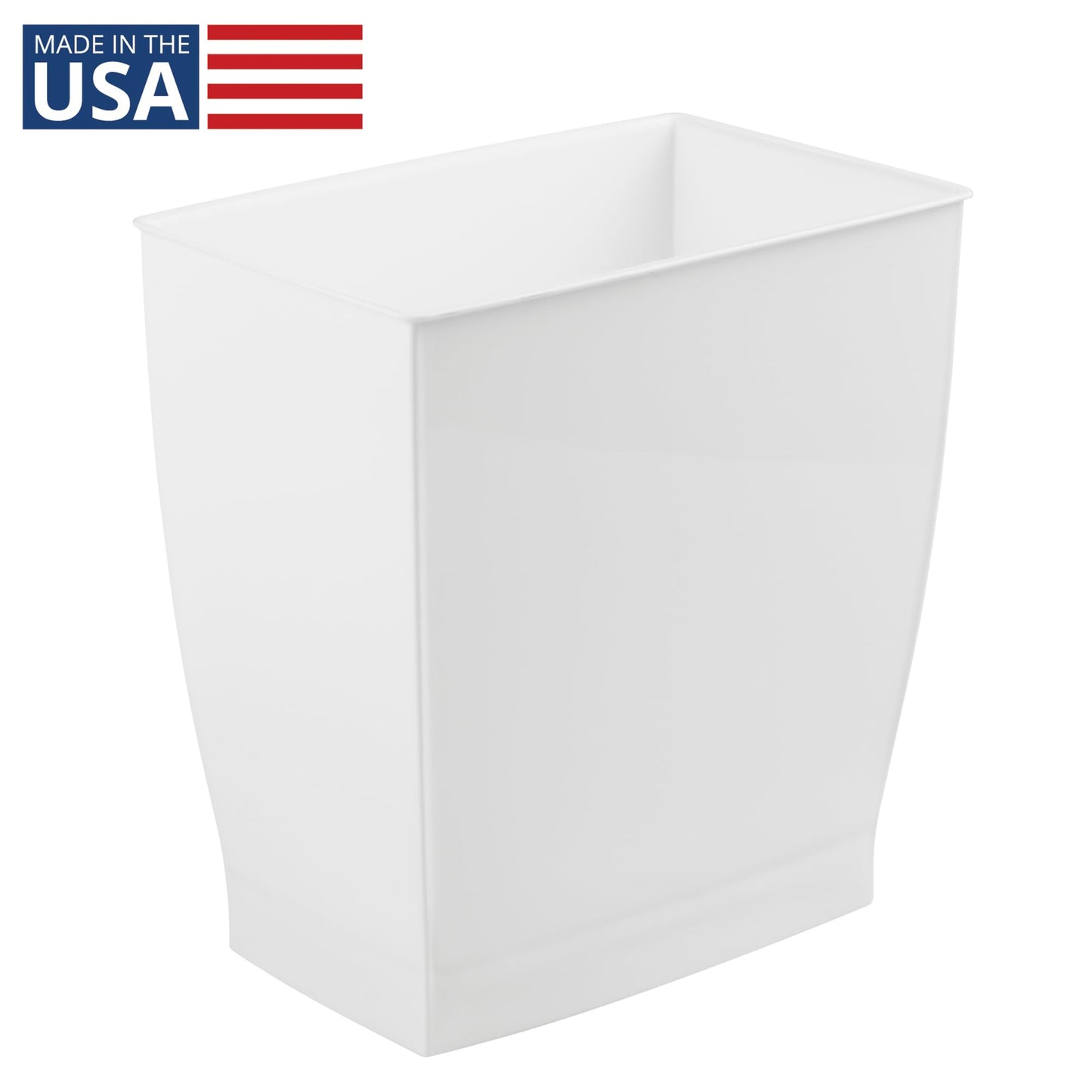 iDesign Mono Rubbish Bin, Plastic, White