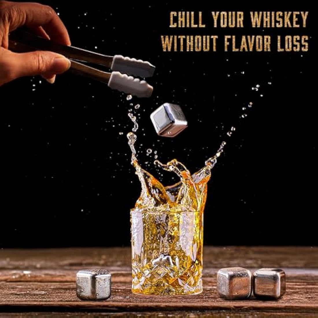 WHISISKEY - Whiskey Decanter Set - 700ML Classic Carafe - Whiskey Gift Sets for Men - Whisky Set - Glass Gifts for Men - Inc. 2 Whiskey Glasses, 4 Whiskey Stones, Accessories