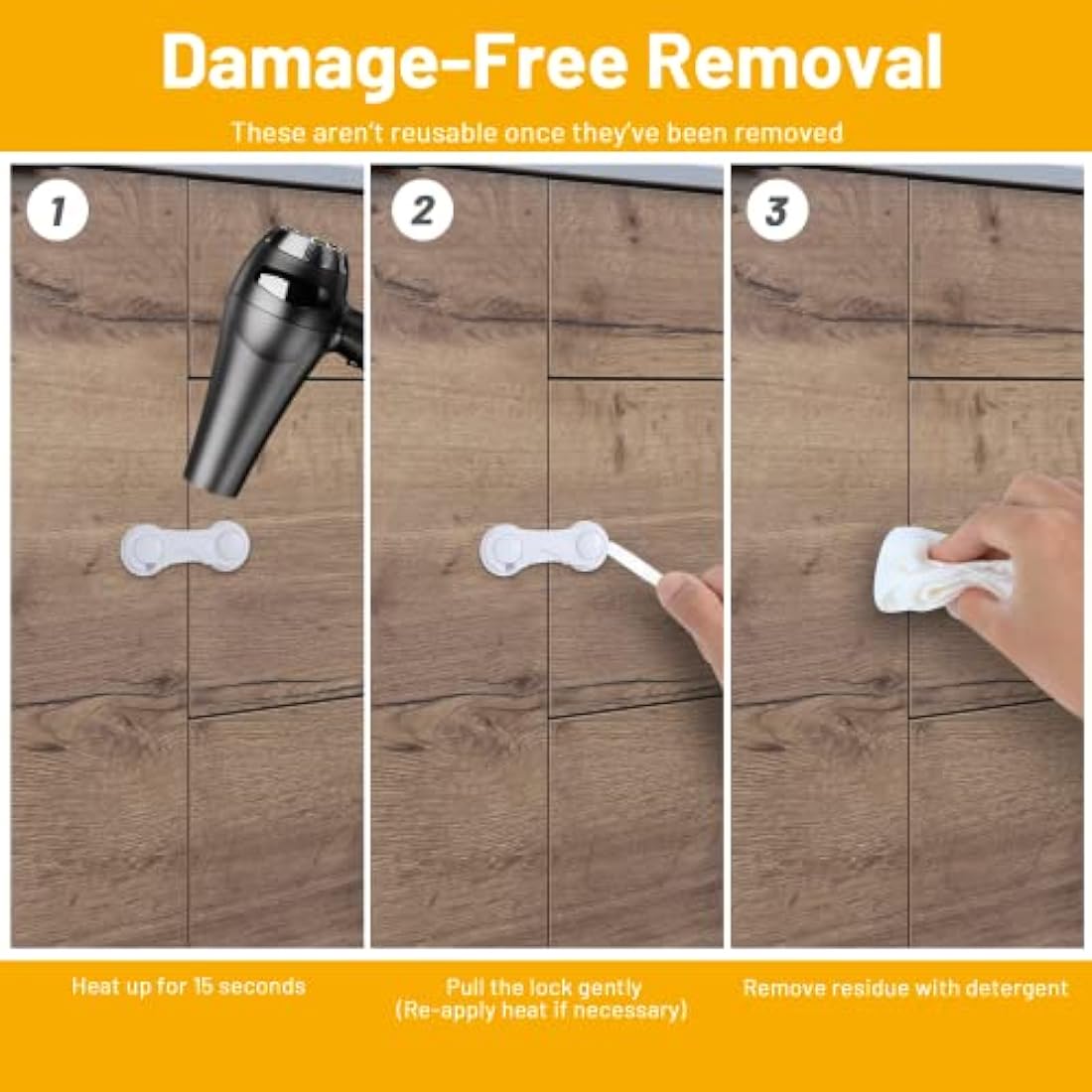 TRILINK Cupboard Locks for Children 10 Pack, Baby Proof Child Safety Cupboard Locks, Child Locks for Cabinets Drawer Door, Fridge Locks for Kids, Strong Adhesive Baby Locks for Kitchen Furniture