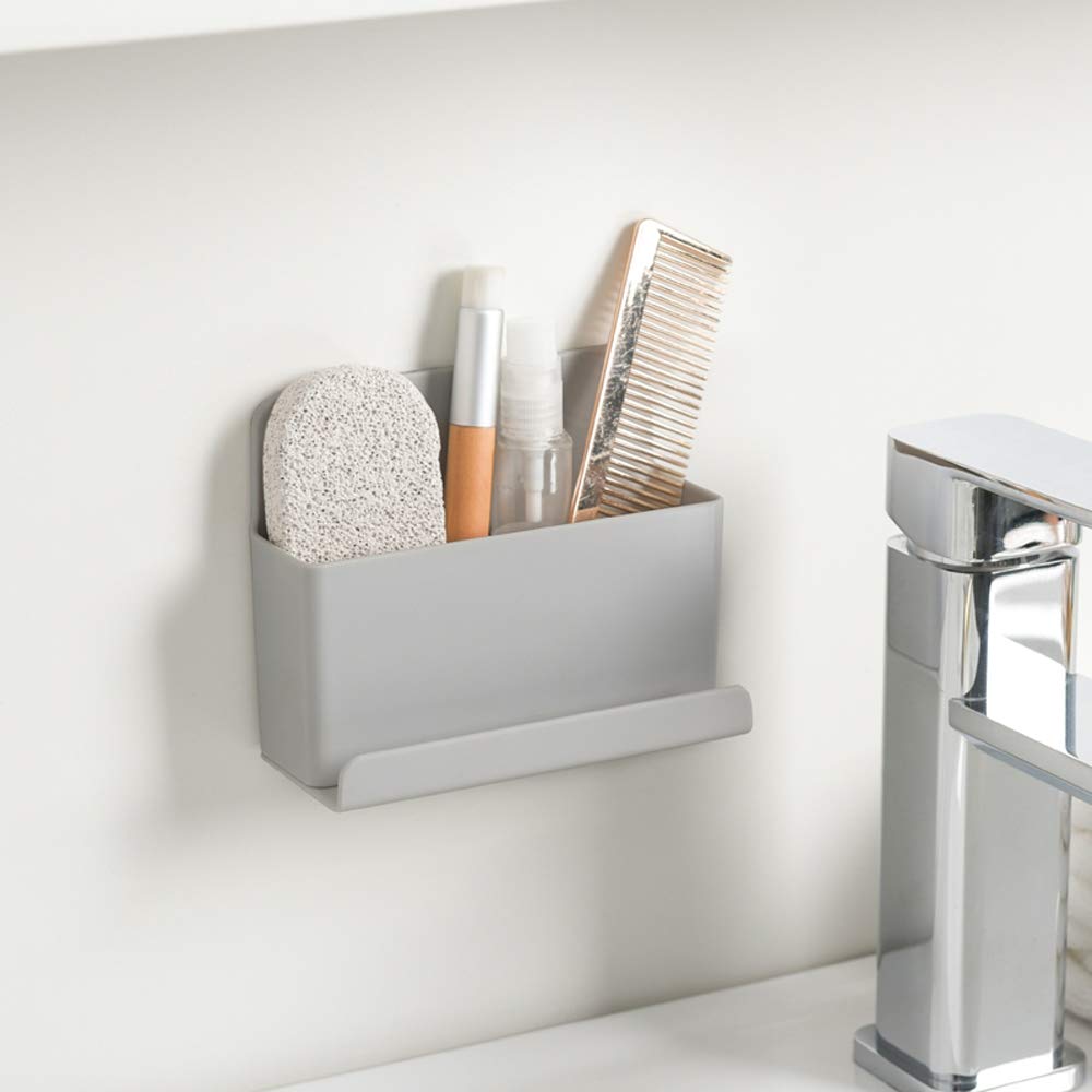 XINGYIYIJIA Wall Mounted Organizer Storage Box Remote Control Air Conditioner Storage Case Free Punch No Drilling Self Adhesive Media Organizer Hook