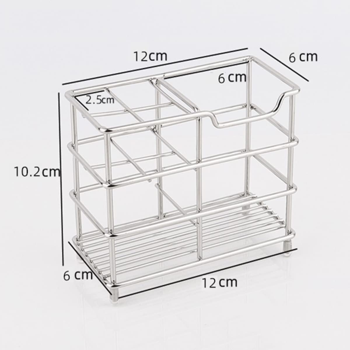 Toothbrush Holder Metal 4 Slots Ventilated Wall Mount Rack Mould-Proof Stainless Steel Stand for Electric Toothbrush Toothpaste Razor Shaver Comb