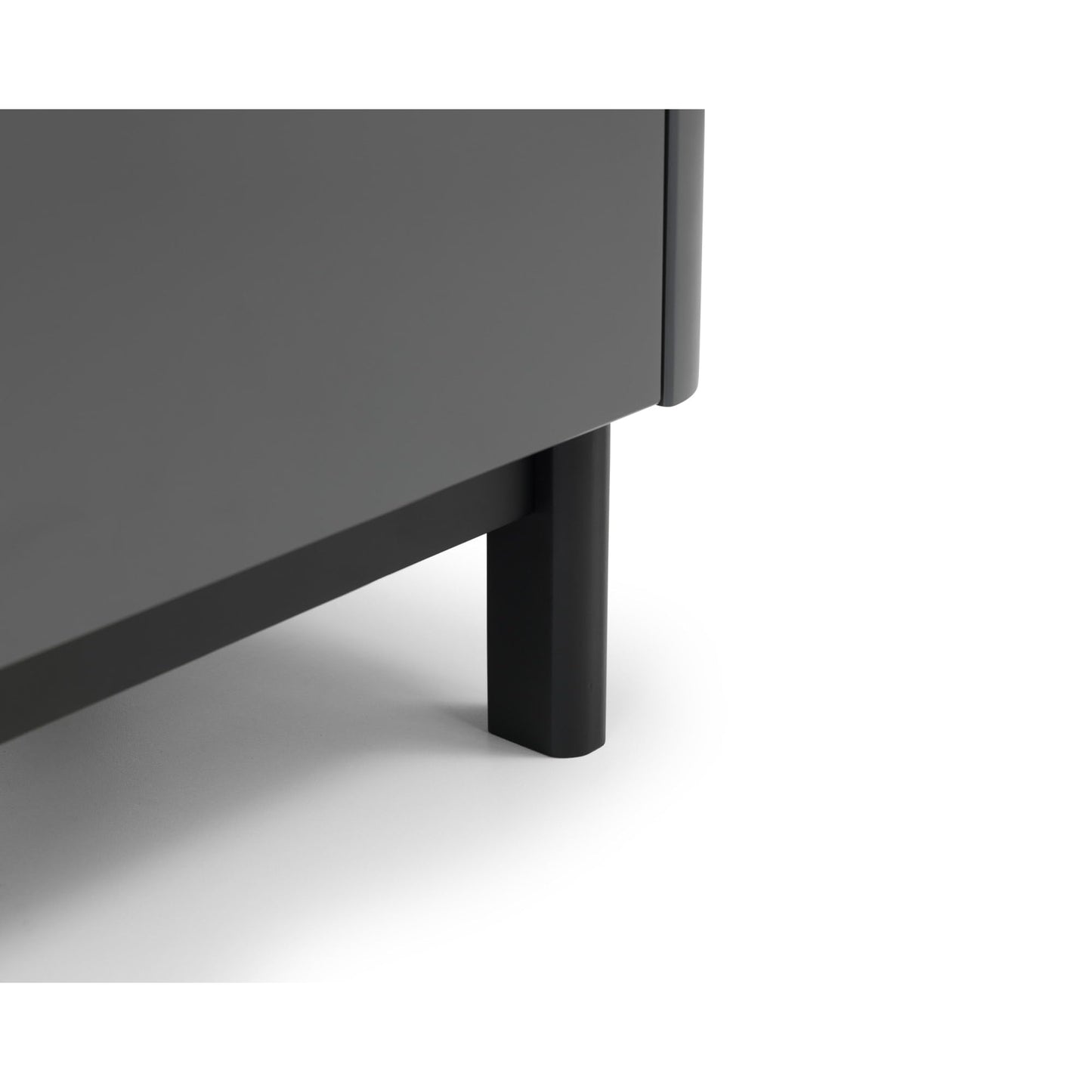 Julian Bowen Chloe Bedside Table, 2 Drawer, Grey - H53 x W46 x D34cm