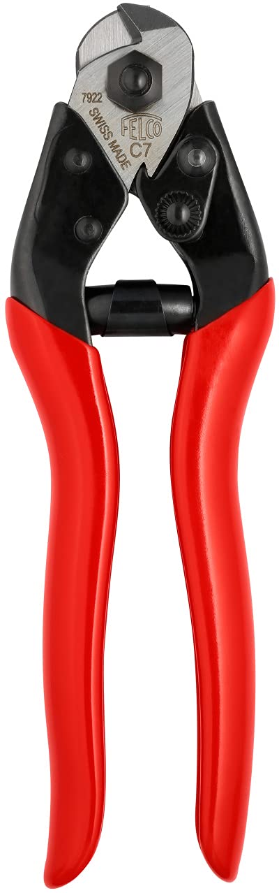 Felco Wire Cutter Model C7 One Handed Operation Triangular Cutting System Cuts 7mm Wire and Cable Without Squashing Dinghy Sailing Rigging Yacht