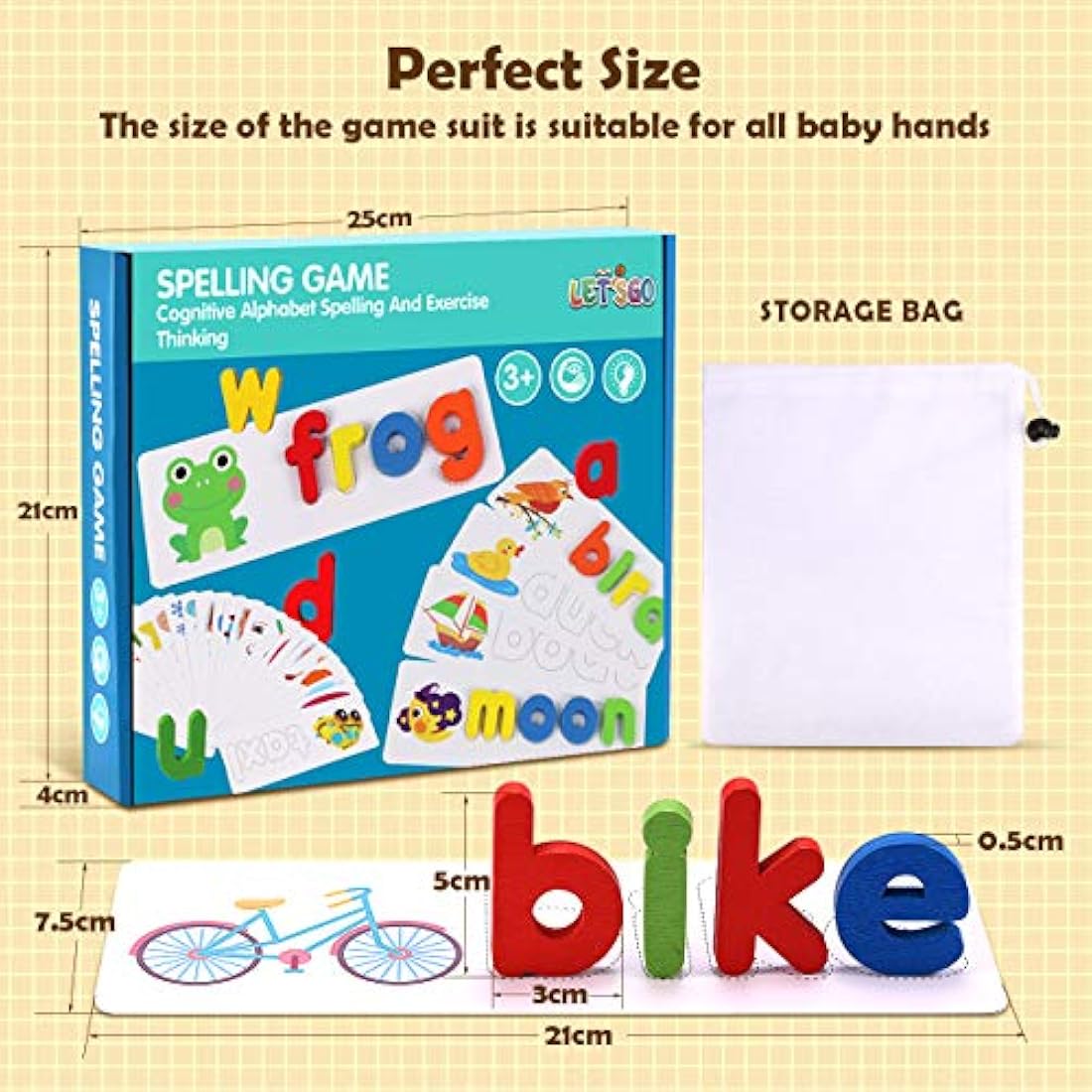 Qukir Spelling Games for 1 2 3 Year Olds, Alphabet Flash Cards Toys for 1-6 Year Old Girls Educational Toys for 2+ Year Olds Boys Kids Toys Age 2 3 4 5 6 Learning Games Spelling Words Matching Letter