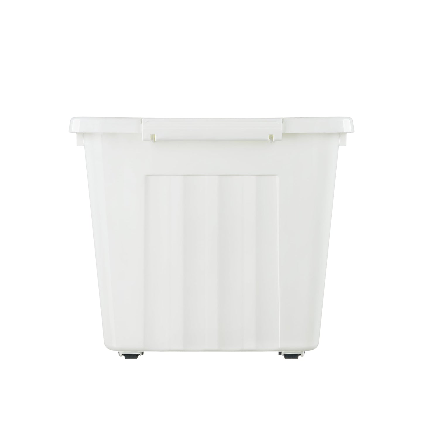 Cetomo 80L*4 Storage Boxes with Lids, Plastic Storage Box with Wheels and Secure Side Latches, Stackable & Nestable Organizer for Home, Office