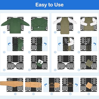 BoxLegend T Shirt Folder Plastic Clothes Folder Durable Tshirt Organizer Easy and Fast Folding for Adult and Kids