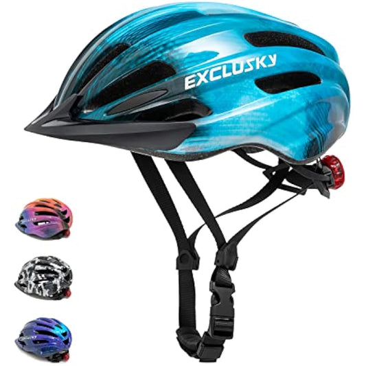 Kids Bike Helmet Exclusky Boys Girls Bike Helmet Adjustable Kids Cycle Helmet 50-57cm, Multi-Sport Kids Helmet Age 5-7-9-10-12, Bicycle Helmet Kids with Visor