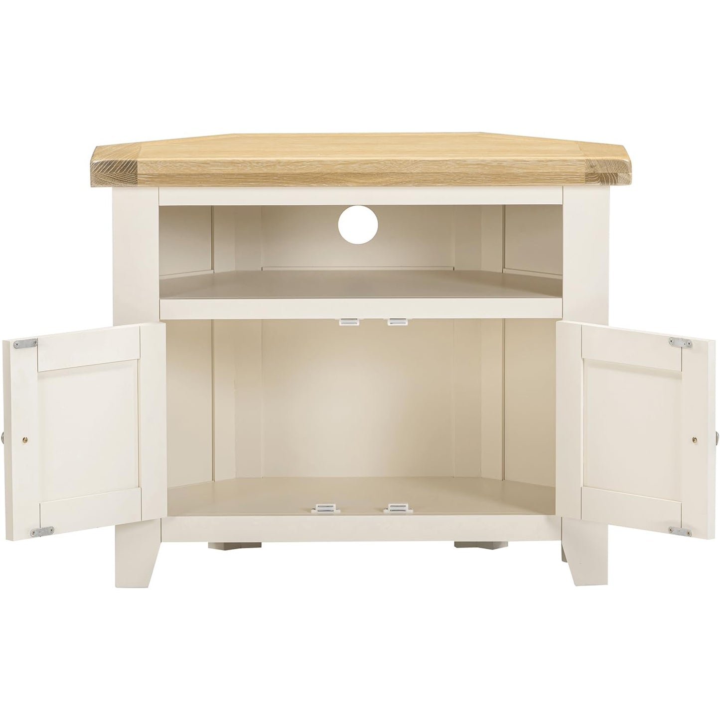 Seconique Windsor Corner Tv Unit in Ivory/Oak