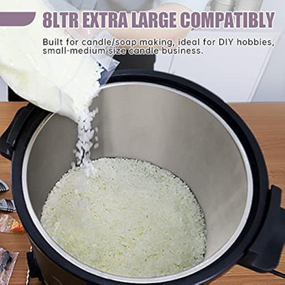 TOAUTO Candle Making, Electric Wax Melting Container Holds 8L Melted Wax with Heating Core Spout & Bottom Design for Commercial Candle Business