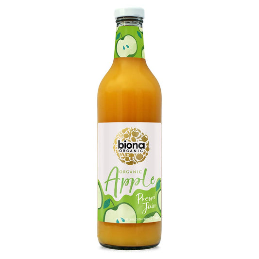 Biona Organic Apple Juice 750ml, Pack of 6 - Immediately Pressed After Harvest - Recyclable Glass Bottle - Not From Concentrate - No Added Sugar -