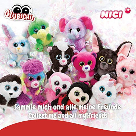 NICI 46945 safari Original – Glubschis Monkey Hobson 15 cm – Cute Cuddly Toys – Fluffy Stuffed Big Glittery Eyes – Plush Zoo Animals to Cuddle & Play, Brown/Beige