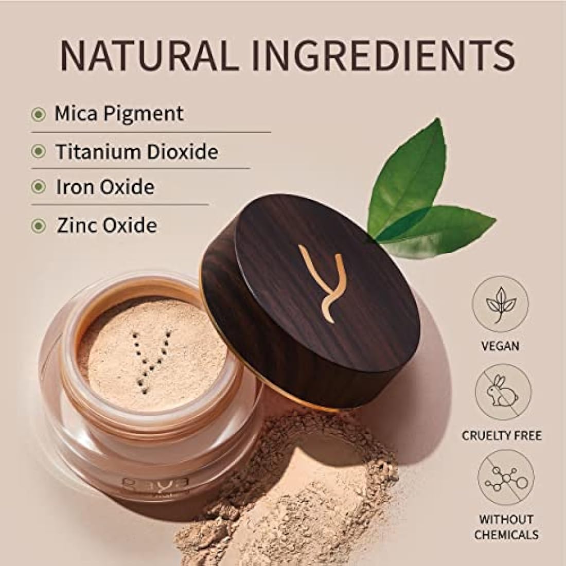 Vegan Buildable Mineral Powder Foundation– Light to Full Coverage, Cruelty-Free Face Makeup Enhances All Skin Types – Smooth Natural-Looking Makeup Foundation Doesn’t Clog Pores by Gaya Cosmetics MF4