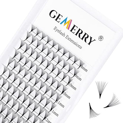 Pre Made Fan Eyelashes Extensions 10D Fans 0.07mm D Curl 8-14mm Mix Cluster Eyelash Extensions Premade Fans Volume Russian Lashes Fan Individual Lashes Gemerry Lash Extensions(0.07-10D-D curl-Mix)