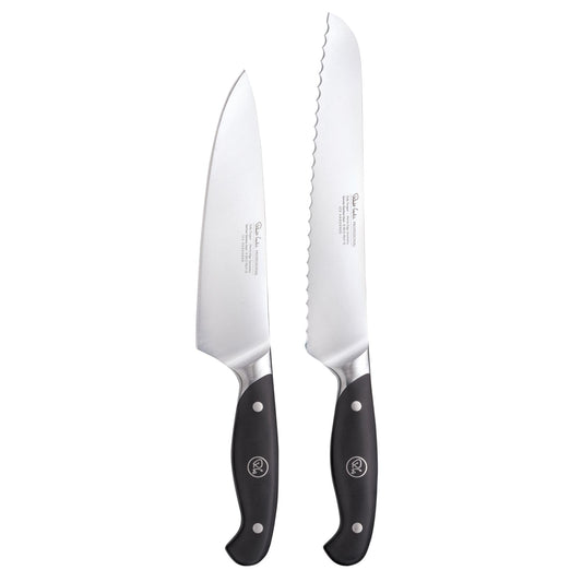 Robert Welch Professional Essential Knife Set, 2 Piece. Crafted from German 1.4116 Stainless Steel. Bread Knife 22cm/8.5", Chef's Knife 18cm/7.5".