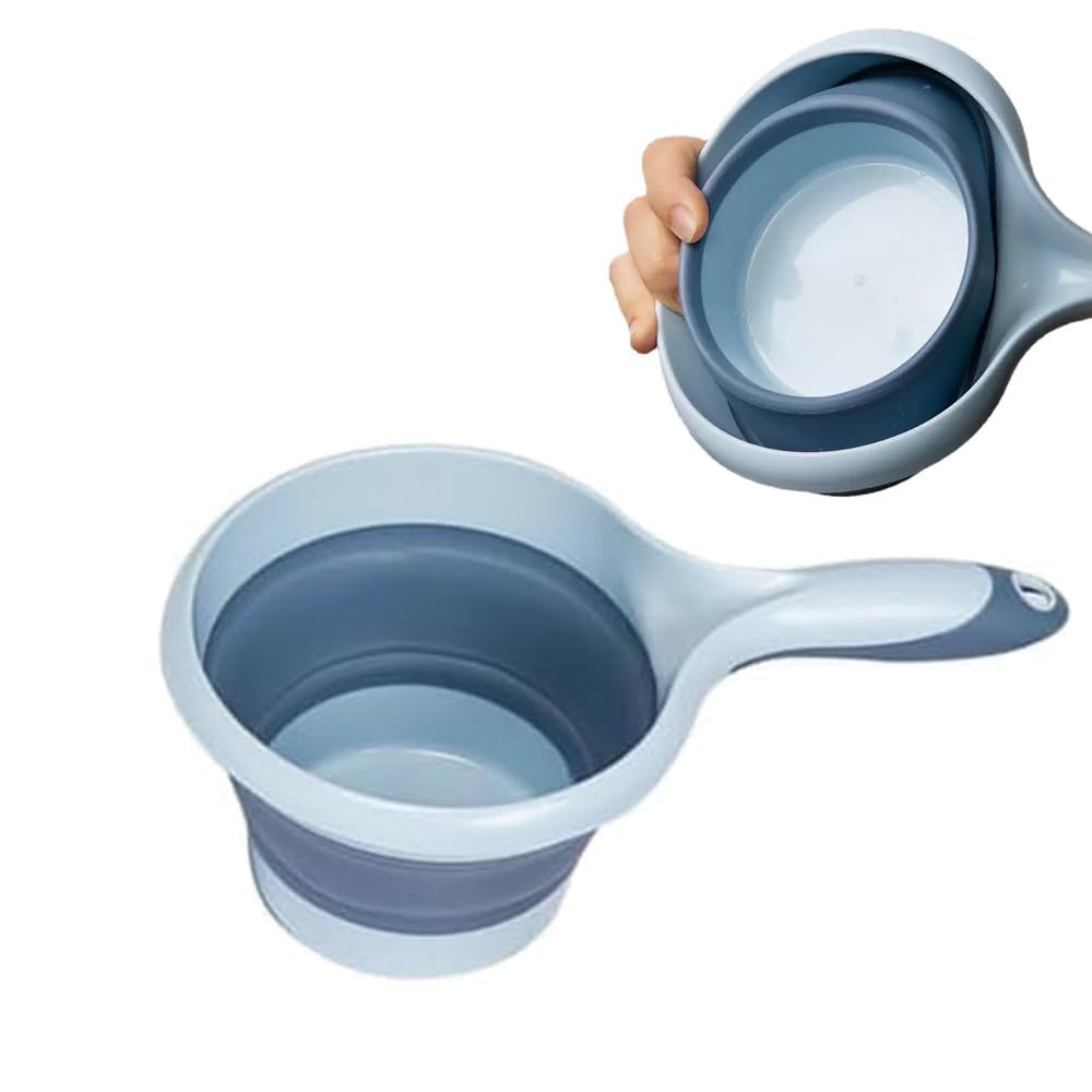 EnweiBingshi Folding Water Ladle, Collapsible Scoop Kitchen Ladles Cup, Bathroom Outdoor Dippers