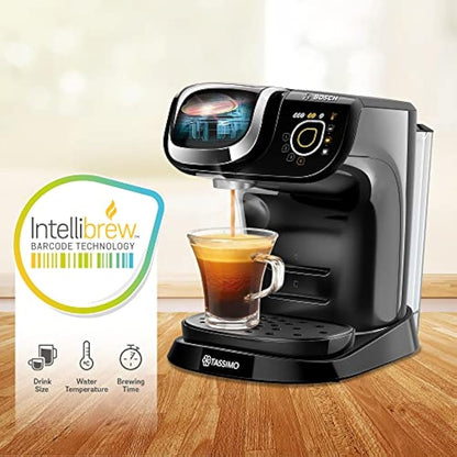 TASSIMO Bosch My Way 2 TAS6502GB Coffee Machine, 1500 Watt, 1.3 Litre - Black