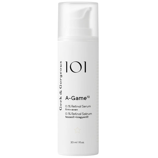 Geek & Gorgeous A-Game 10 0.1% Retinal Serum ? High-Strength, Silky, Lightweight Anti-Aging Care for All Skin Types, Especially Oily & Combination,