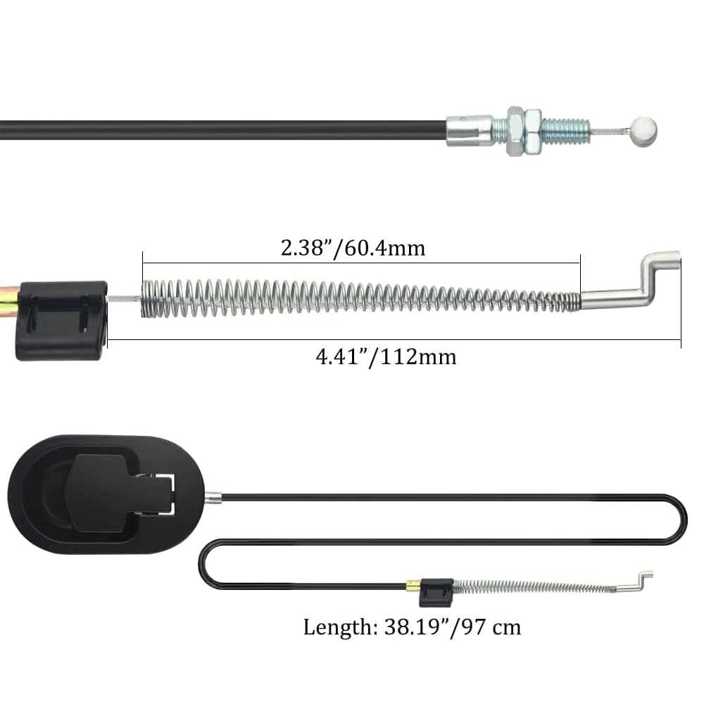 TOVOT 2 Pack Metal Recliner Handle Replacement Recliner Handle with Cable (Cable Length 38")