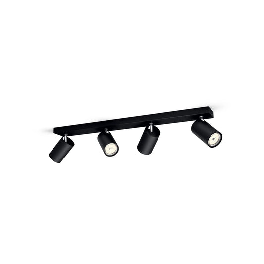 Philips MyLiving 5059430pn GU10 Black Point of Illumination  Point of Light (Black, Metal, GU10, 4 Bulb (S), 10 W, 9.2 mm