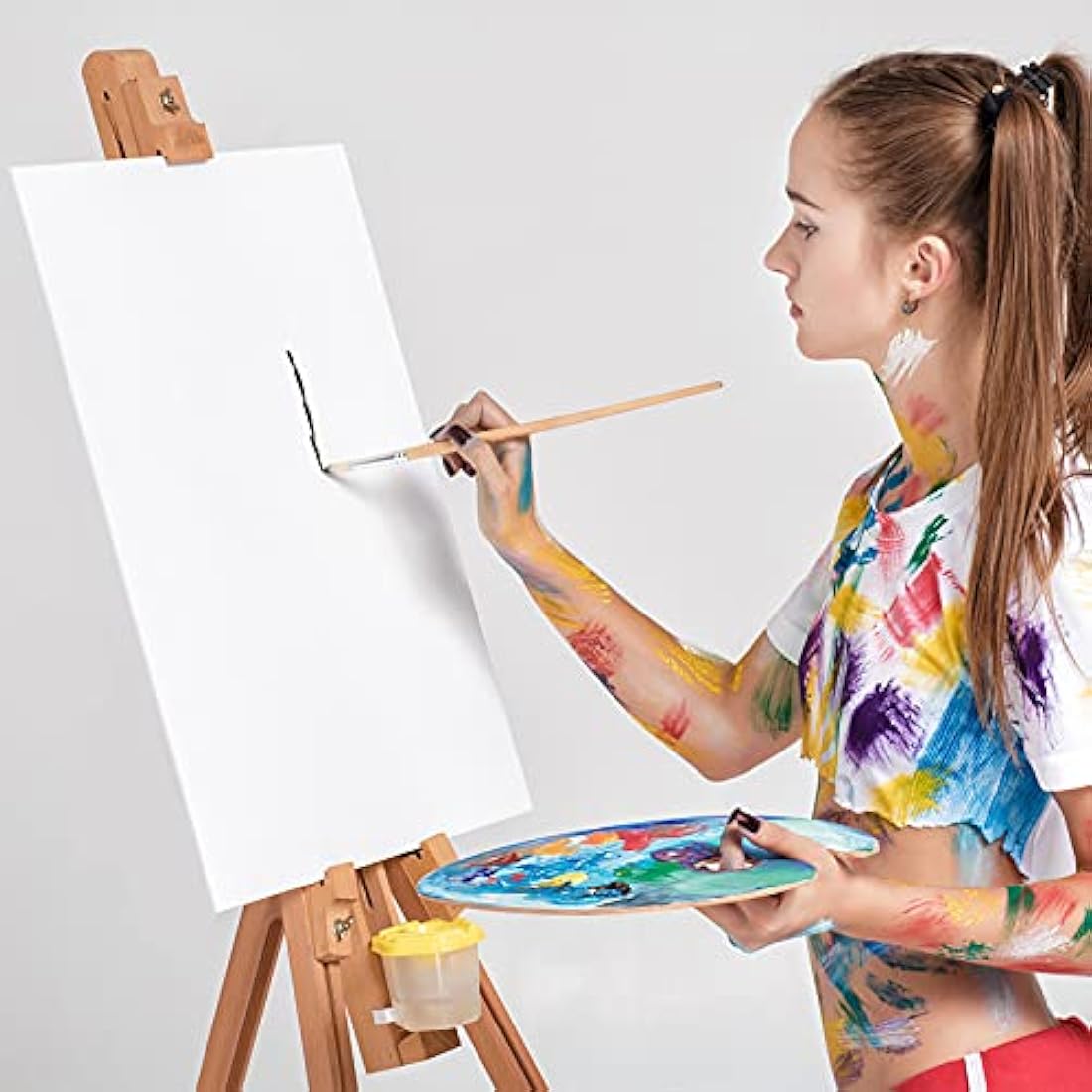 5 Packs Canvas for Painting - 45 x 60 CM(18" x 24"), Blank Canvas Panels Board for Acrylic Painting, Oil Paint & Wet Water Art Media, Canvases for Professional Artist, Hobby Painters & Beginners