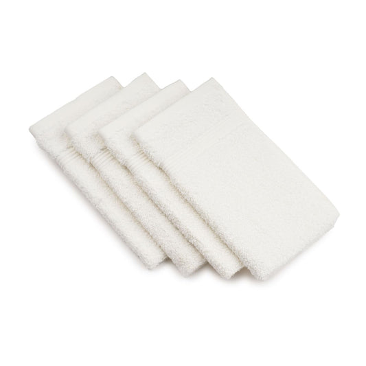 G?zze - Set of 4 New York Guest Towels, Luxuriously Soft and Absorbent, 100% Cotton, 30 x 50 cm - Nature