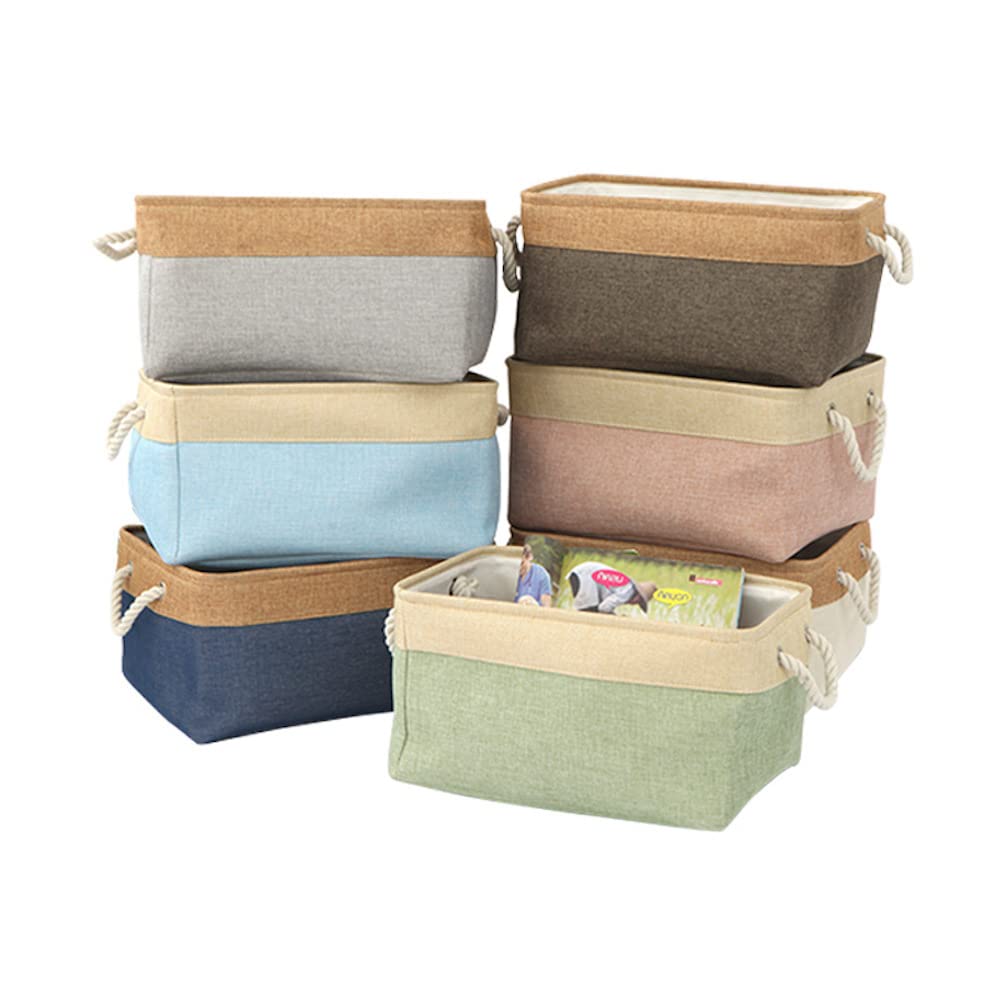 Anevous Storage Box 41 x 32 x 20 cm, Foldable Storage Basket, Fabric Storage Baskets with Cotton Rope, Fabric Boxes Storage for Toys, Shelves