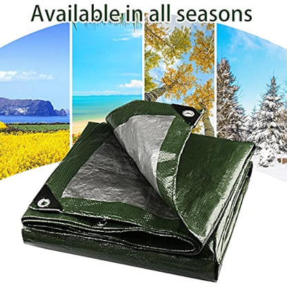 Onarway Tarpaulin Waterproof Heavy Duty 3m x 5m 105GSM Tarp Sheet Cover with Reinforced Grommets, Multipurpose For Outdoor Use