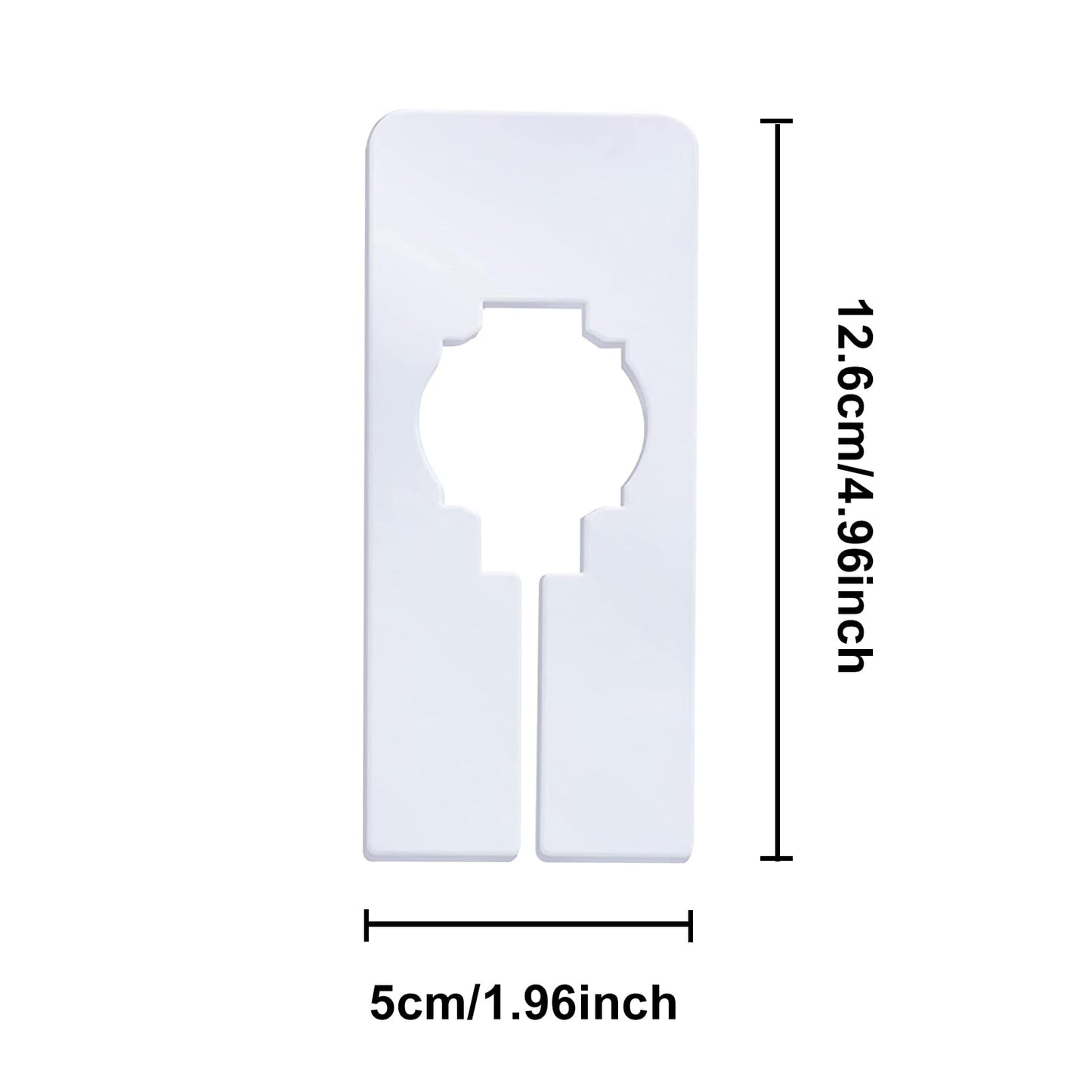 8 PCS Closet Rack Dividers, Clothes Hanger Divider, White Rectangular Clothing Rack Size Dividers