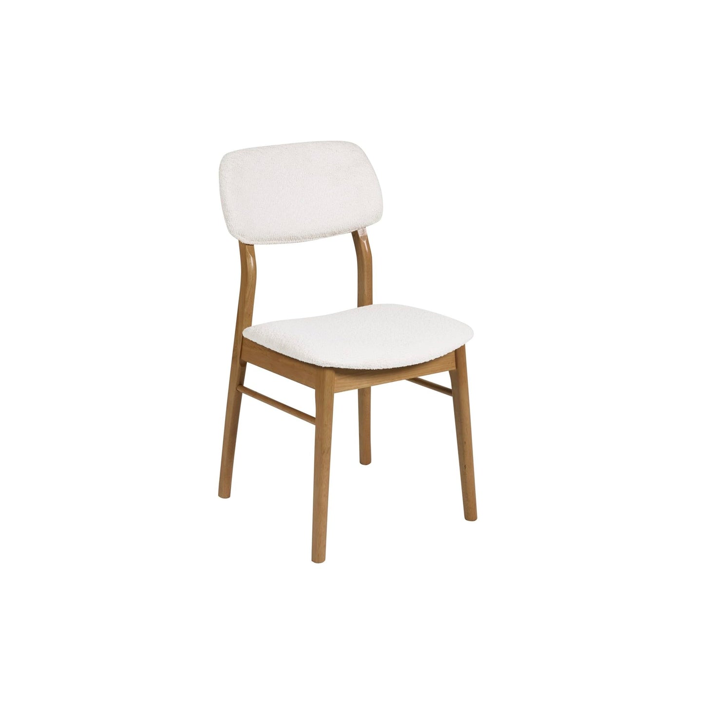 Julian Bowen Theia Dining Chairs, Set of 2, White Bouclé - H85 x D52cm