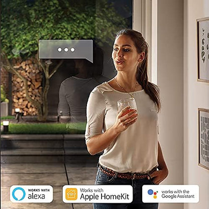 Philips Hue Resonate White and Colour Ambiance LED Smart Outdoor Wall Light for Garden and Patio. [INOX] Compatible with Alexa, Google Assistant and Apple HomeKit