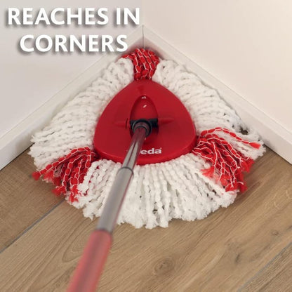 Vileda Turbo Microfibre Mop And Bucket Set, Spin Mop For Cleaning Floors, Set Of 1x Mop And 1x Bucket, Eco Packaging