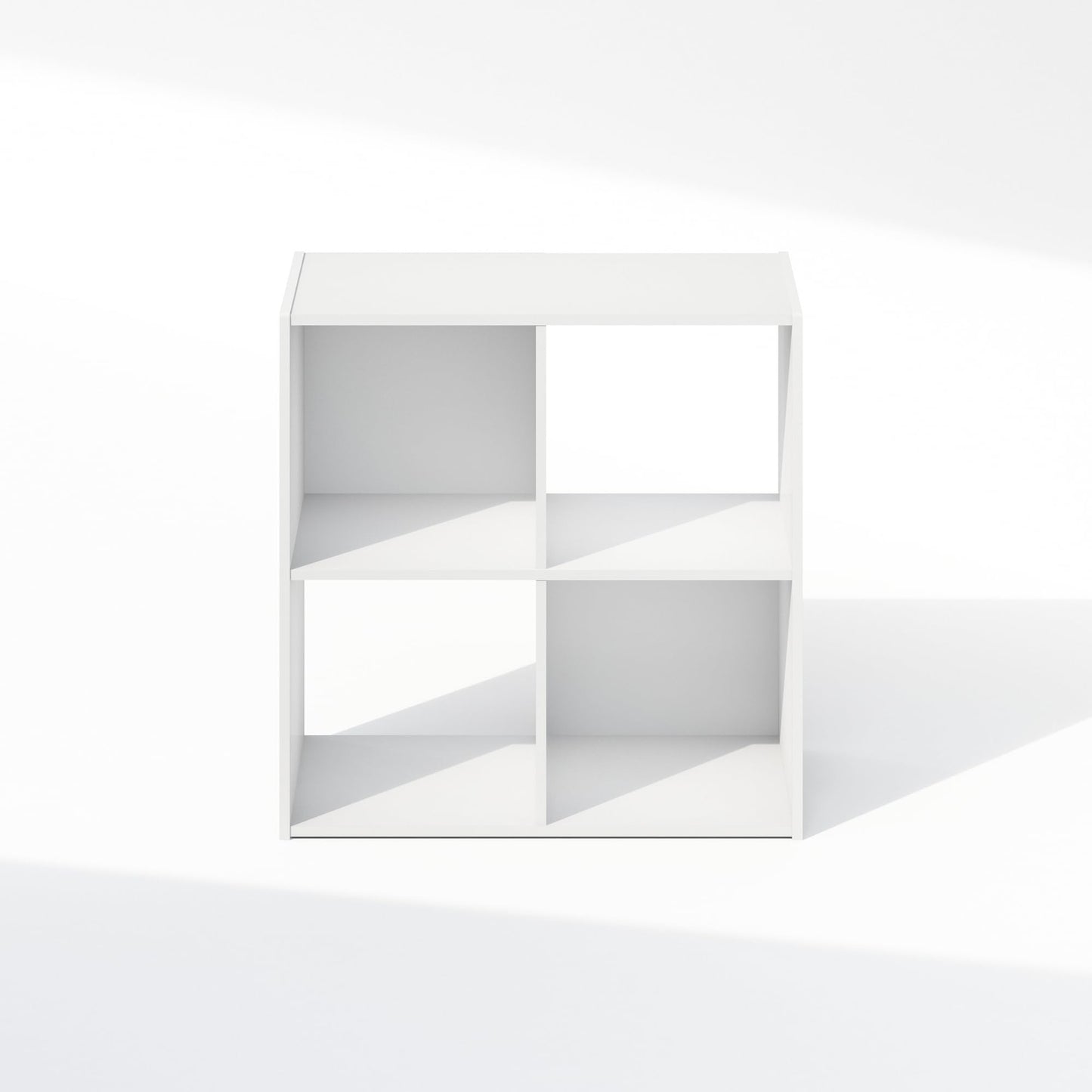 Furinno PELLI Book Shelf, 4-Cube Bookshelf, Cube Storage Organizer Bookcase, 11.7 x 23.7 x 23.8, for Living Room, Bedroom, Home Office, White