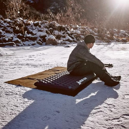 OneTigris Obsidian Ultralight Sleeping Pad, 5.2R Insulated, Inflatable Camping Backpacking Sleeping Mat with Hole Fixing Patches Weighs 2.05lb, 74.4" x 24.8"