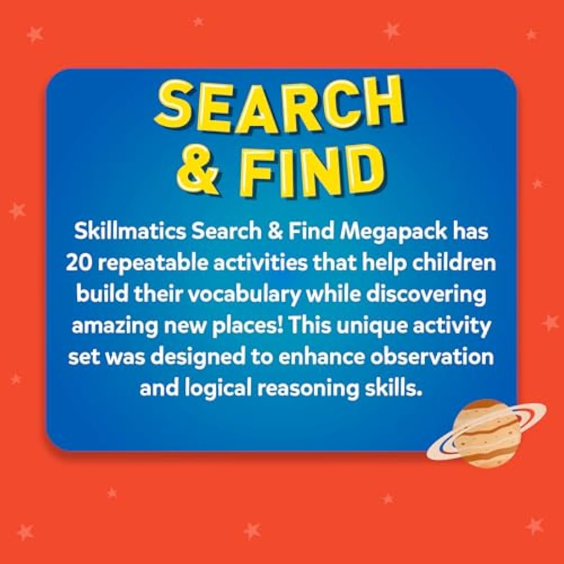 Skillmatics Search and Find Megapack - Reusable Preschool Learning Activities, Vocabulary Building Educational Game, Gifts for Ages 3, 4, 5, 6